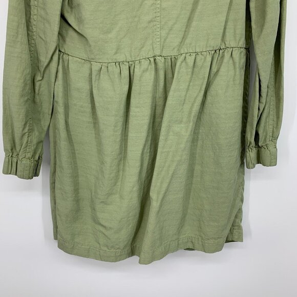 7 for all Mankind Jacket Utility Hood Button Snap Zip Green Lyocell - Picture 10 of 10